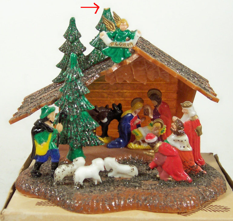 two vintage hong kong plastic manger nativity creche two vintage hong kong plastic manger nativity creche